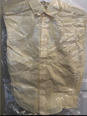 Cat & Jack Yellow Striped Dress Shirt - Button-Up Collared